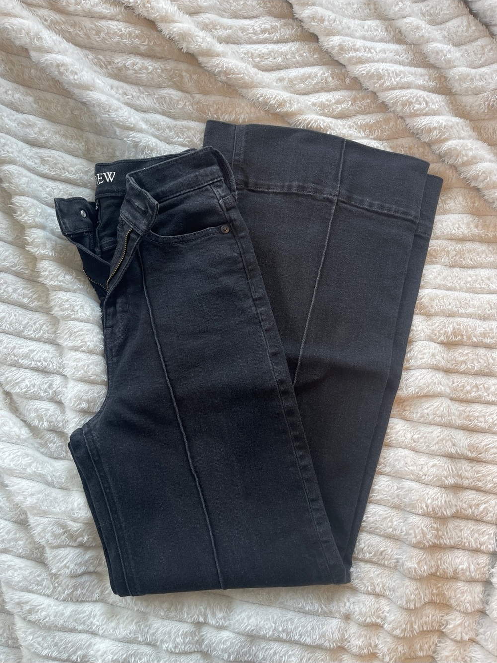 J. Crew Wide Leg Trouser in black denim